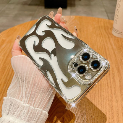 Rhinestone Case iPhone Flame