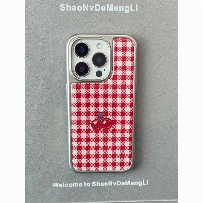 Phone Case Print Cherry Gingham