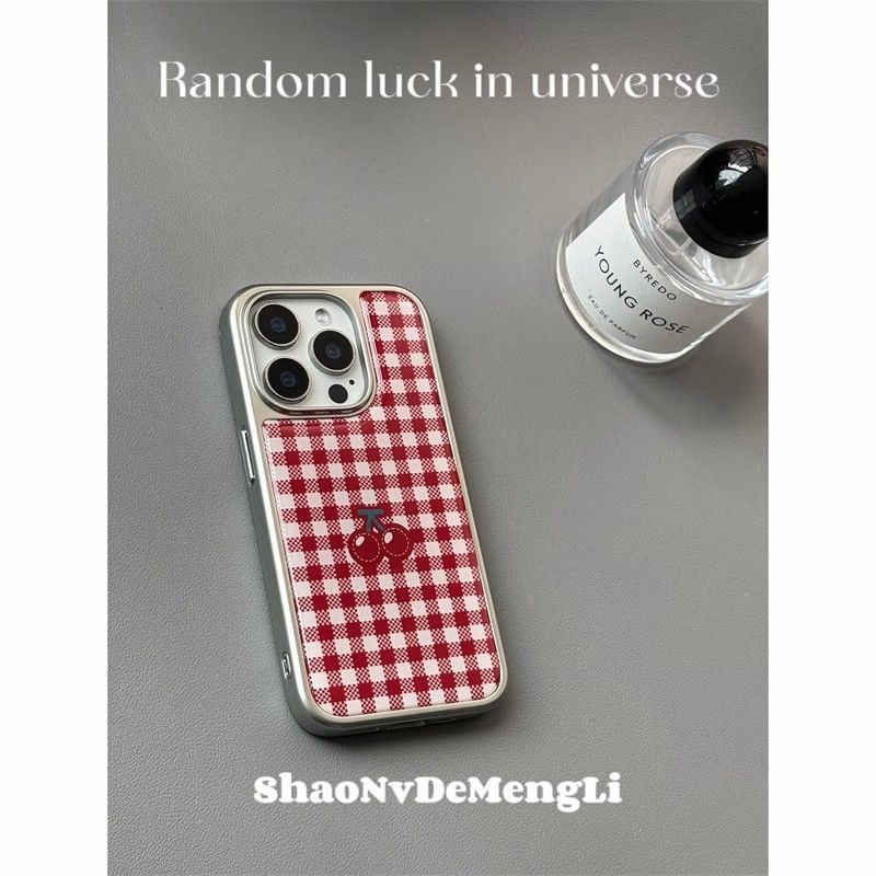 Phone Case Print Cherry Gingham