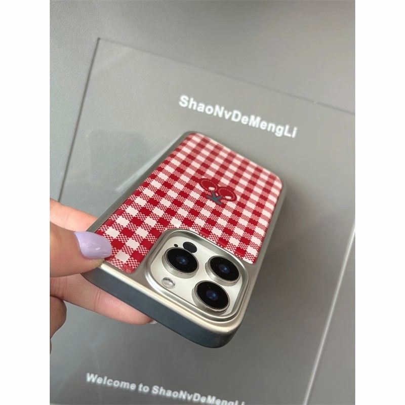 Phone Case Print Cherry Gingham