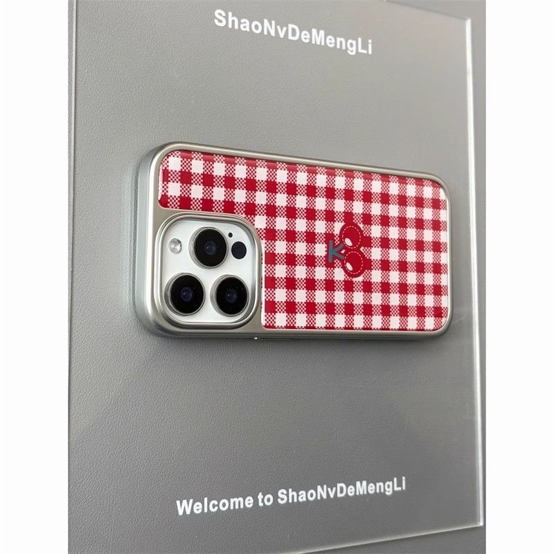 Phone Case Print Cherry Gingham