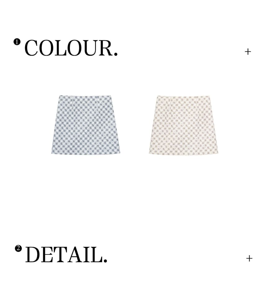 High Waist Plaid Mini A-Line Skirt
