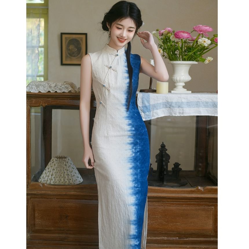 Tie-Dye Maxi Sheath Qipao (Various Designs)