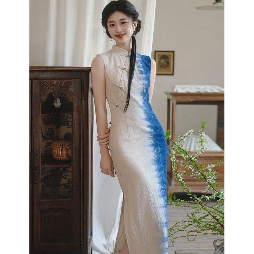 Tie-Dye Maxi Sheath Qipao (Various Designs)