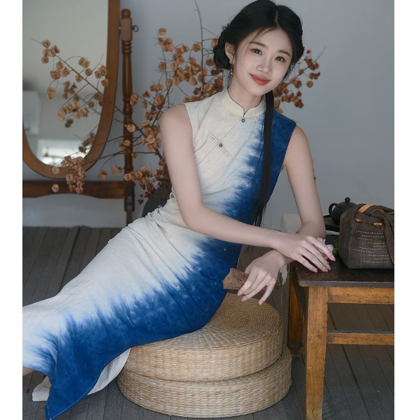Tie-Dye Maxi Sheath Qipao (Various Designs)