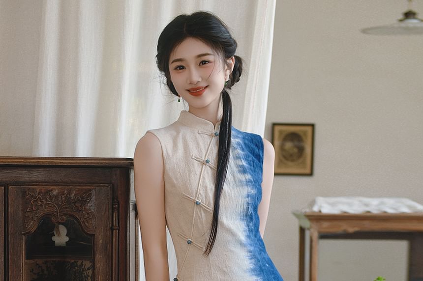 Tie-Dye Maxi Sheath Qipao (Various Designs)