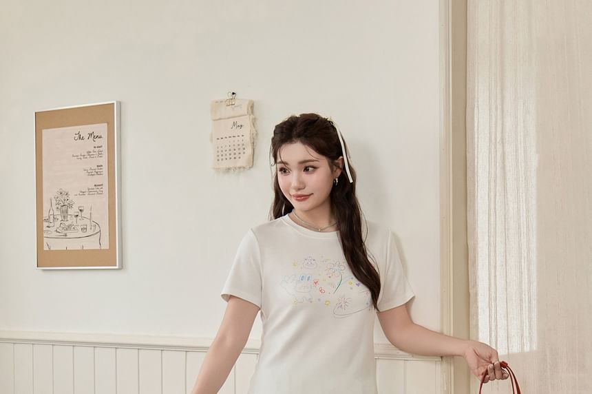 Elastic Waist Plain Wide Leg Cargo Pants