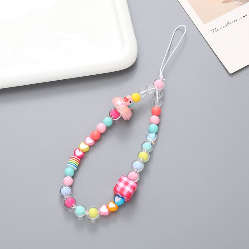 Bead Duck Strap Cube Phone (Various Designs) Plastic