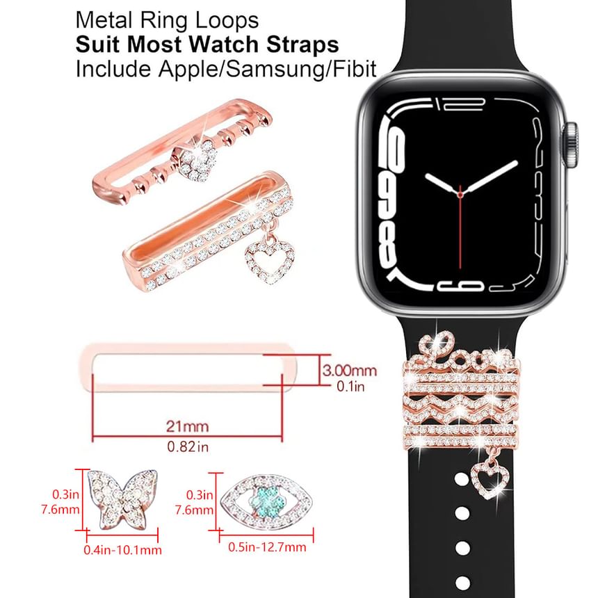 Designs) Charm Band Rhinestone (Various for Watch Apple
