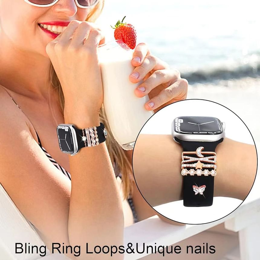 Designs) Charm Band Rhinestone (Various for Watch Apple