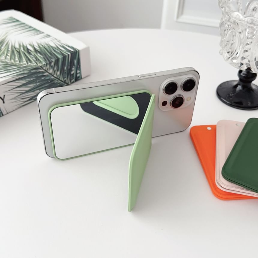 Holder Mirror MagSafe) Magnetic Card Portable (Compatible with