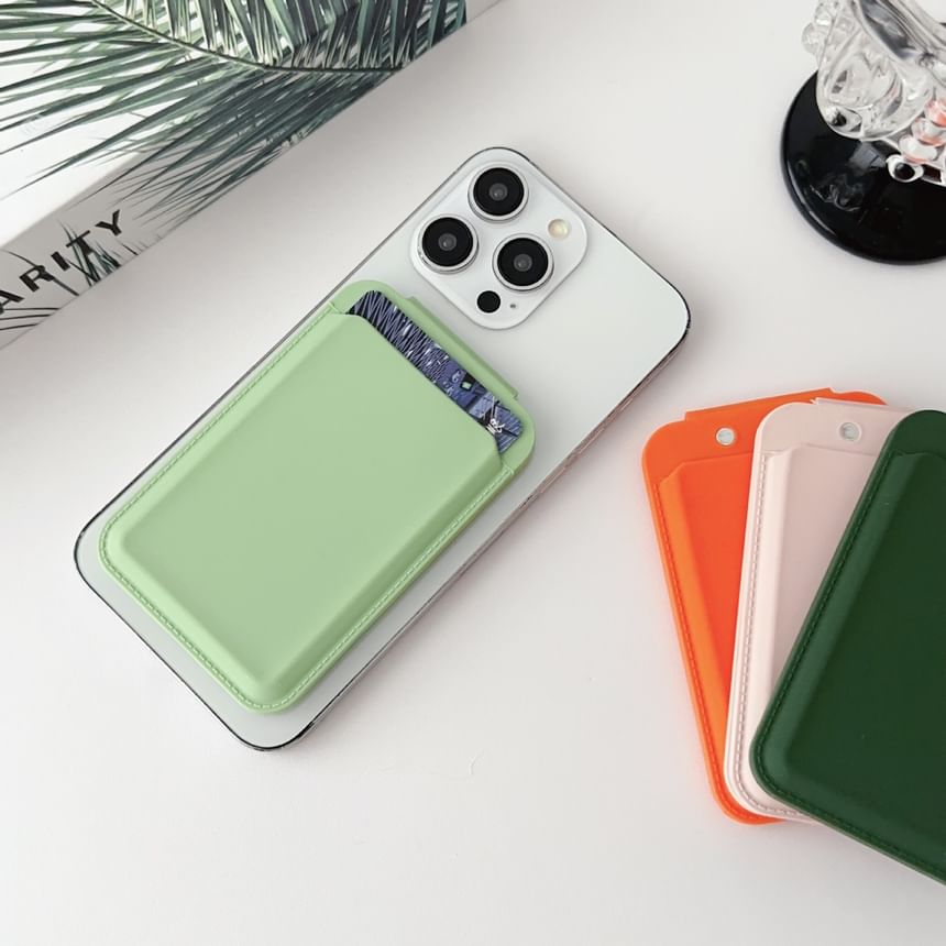 Holder Mirror MagSafe) Magnetic Card Portable (Compatible with