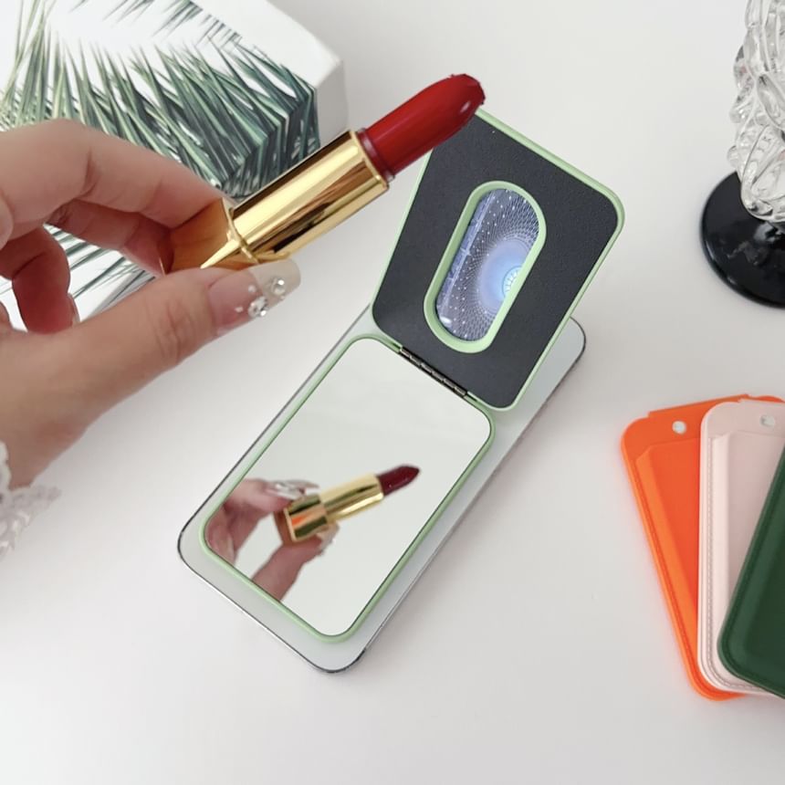 Holder Mirror MagSafe) Magnetic Card Portable (Compatible with