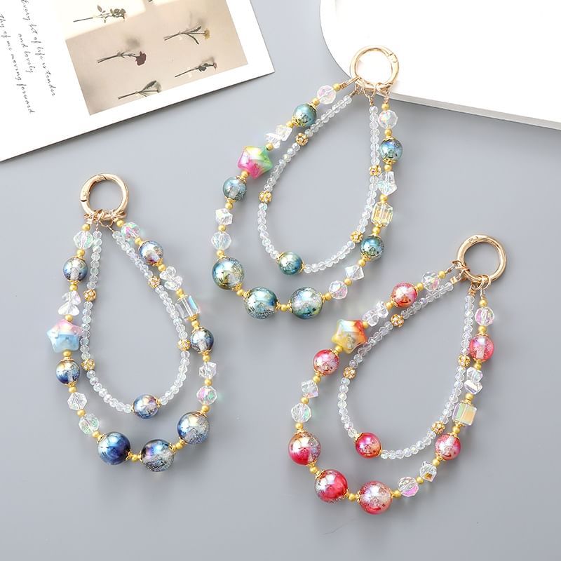 Layered Star Bead (Various Crystal Faux Strap Designs) Phone