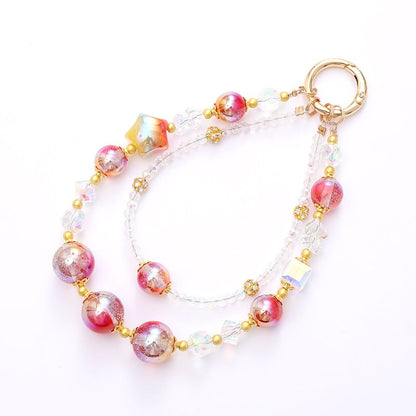 Layered Star Bead (Various Crystal Faux Strap Designs) Phone