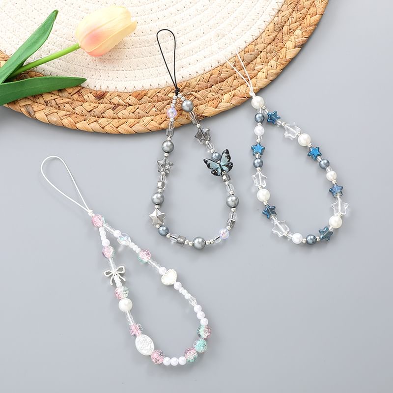 Bow / Phone Star Butterfly Bead Strap
