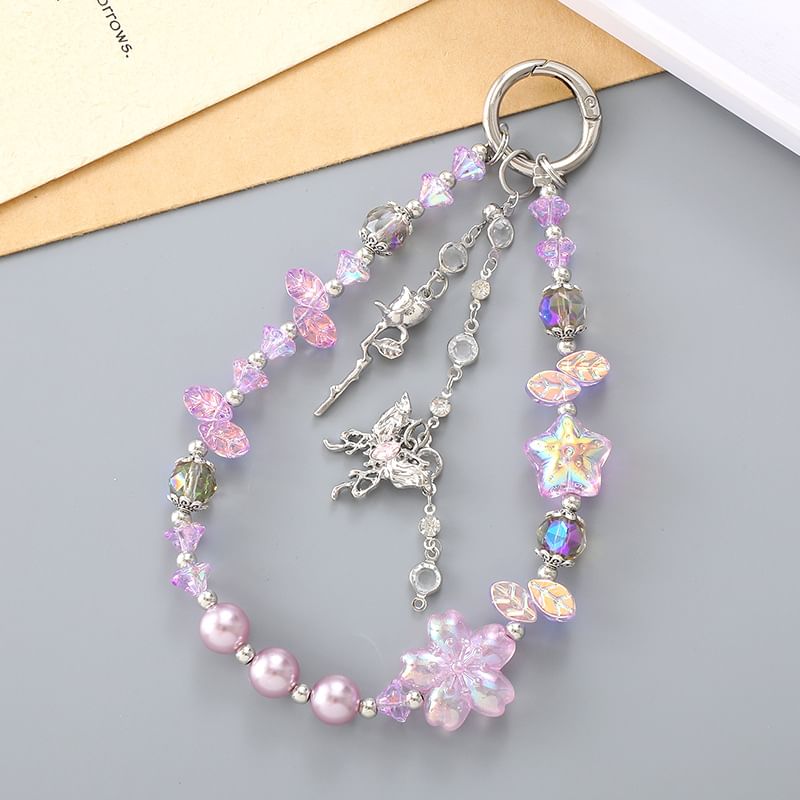 Strap Faux Crystal Butterfly Star Designs) Phone (Various