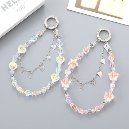 Faux Heart Strap Phone Crystal