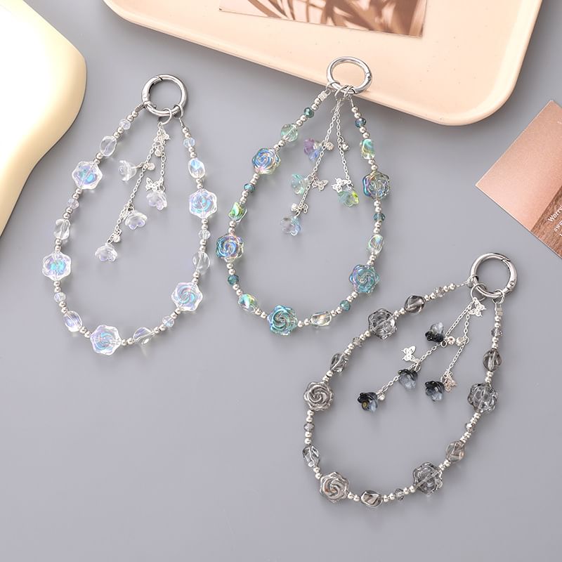 Phone Strap Floral Bead