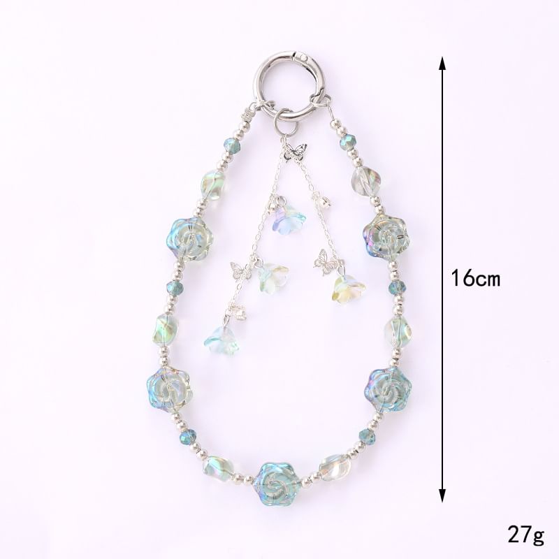 Phone Strap Floral Bead