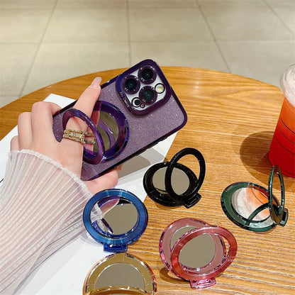 Mirror with Alloy Magnetic Phone Stand