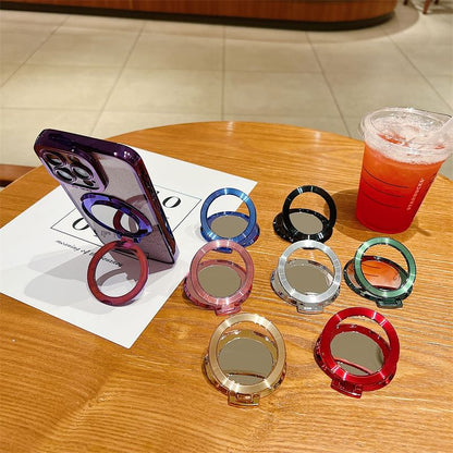 Mirror with Alloy Magnetic Phone Stand