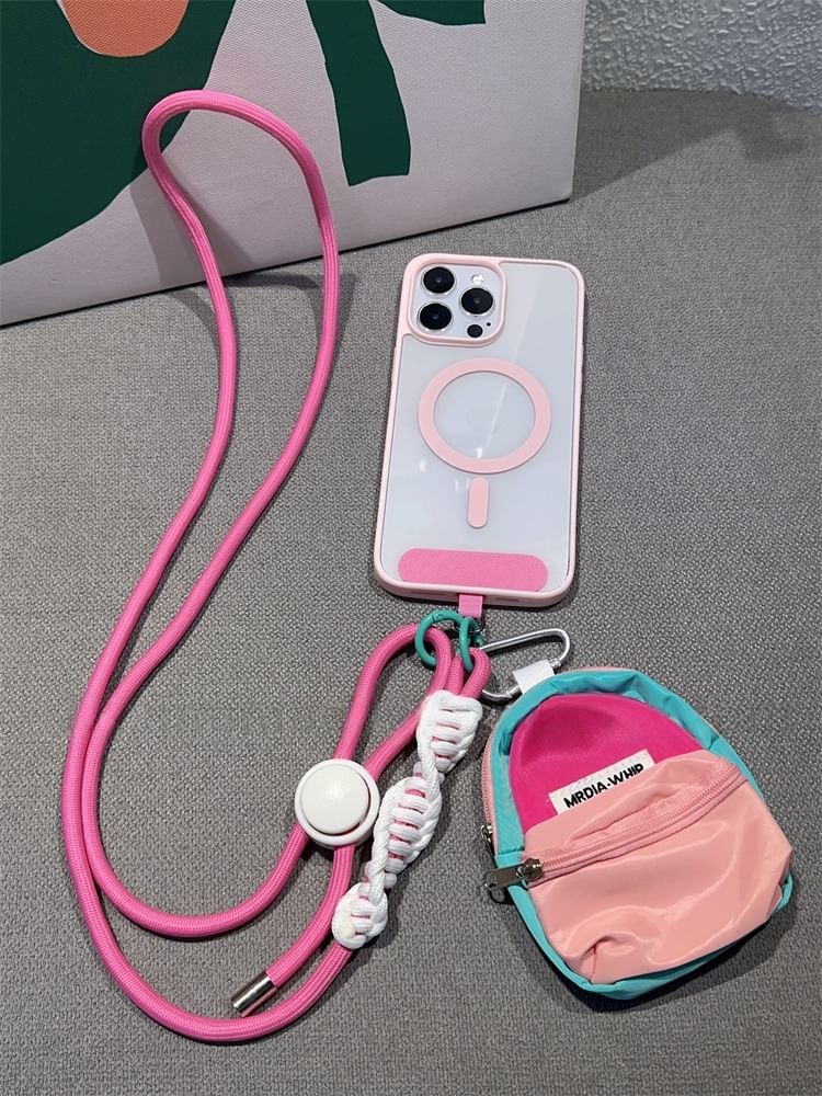 Pad Adjustable Lanyard with Braided Phone