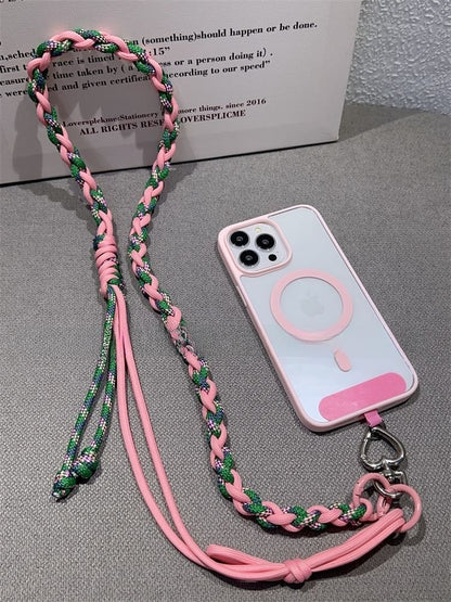 with Strap Braided Pad Phone Lanyard