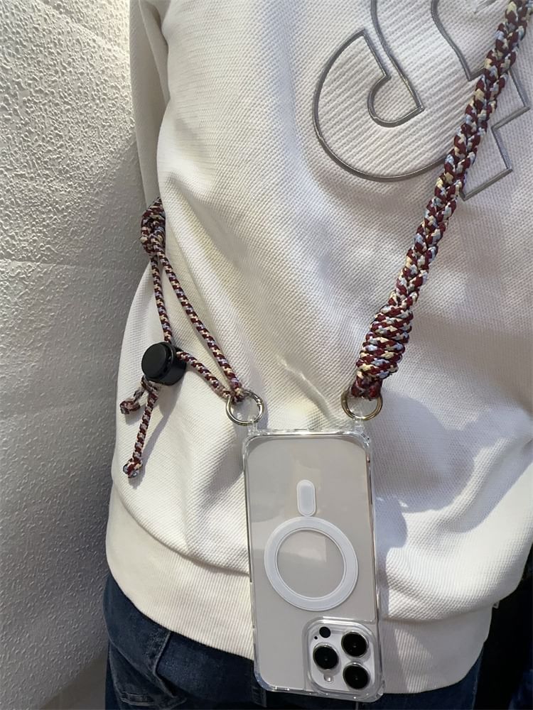 Braided with Strap Pad Lanyard and Phone