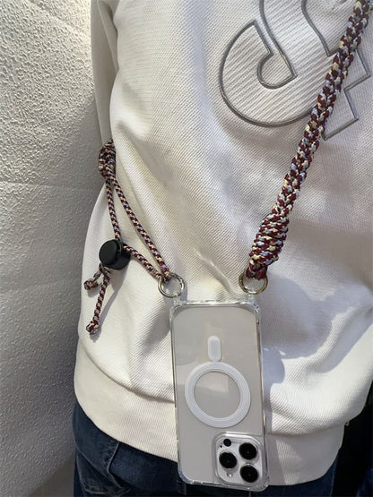 Braided with Strap Pad Lanyard and Phone
