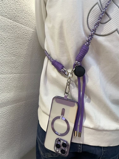 Braided with Strap Pad Lanyard and Phone