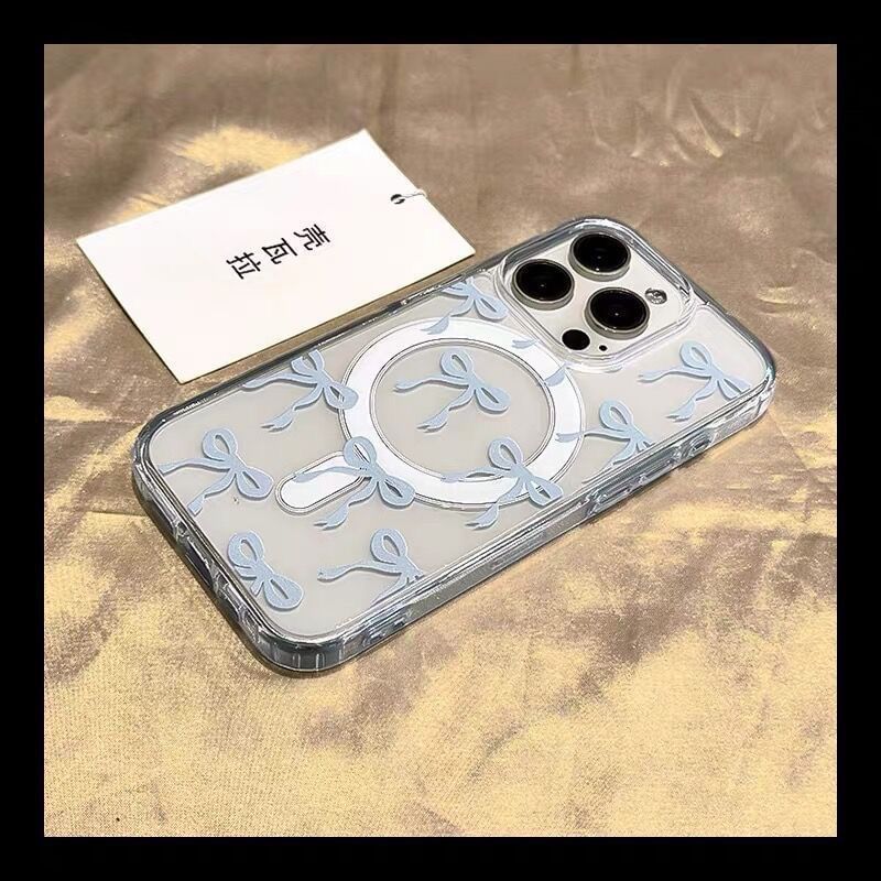 Phone Bow with Transparent (Compatible Magnetic MagSafe) Case