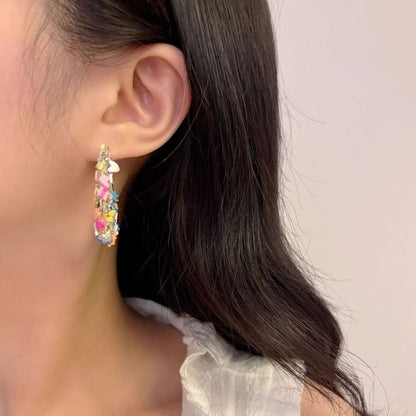 Alloy Earring Hoop Butterfly