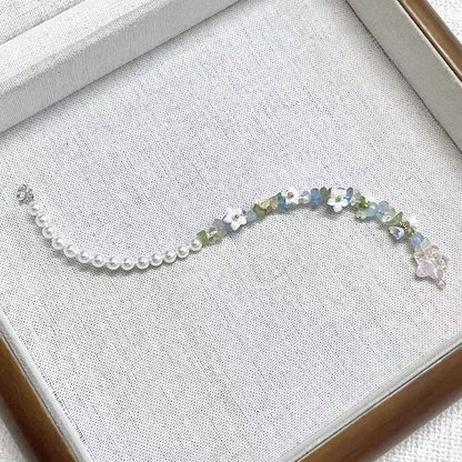 Pearl Floral Star Faux Bracelet