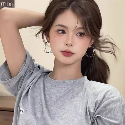 Earring Alloy Layered Hoop