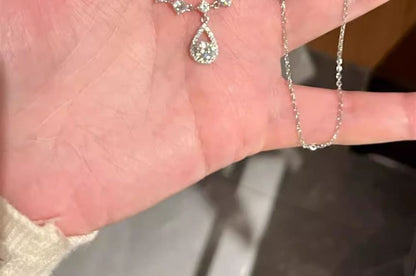 Necklace Droplet Rhinestone Pendant Alloy