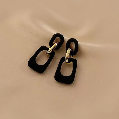 Geometric Alloy Acrylic Earring Dangle