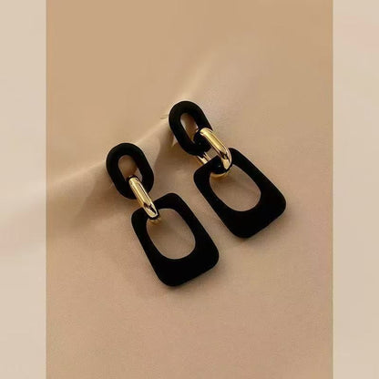 Geometric Alloy Acrylic Earring Dangle