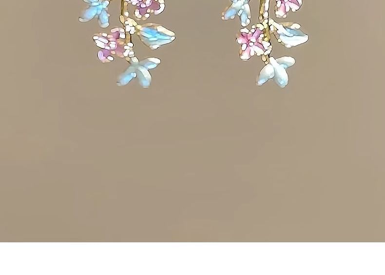 Floral Alloy Earring Dangle