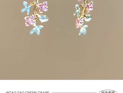 Floral Alloy Earring Dangle