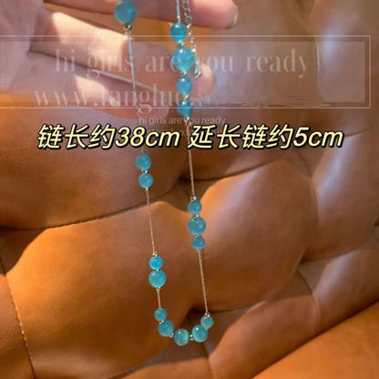 Faux Gemstone Bead Alloy Choker