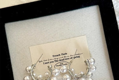 Alloy Pearl Drop Earring Faux