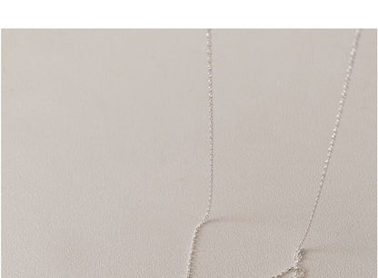 Silver Sterling Beaded Necklace Faux Pearl