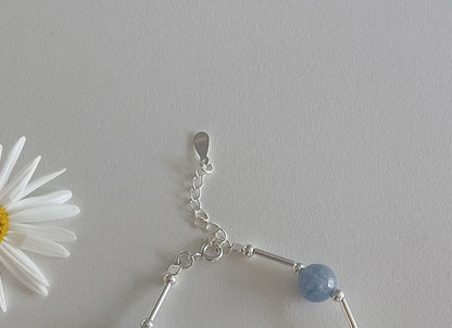 Sterling Beaded Bracelet Silver Gemstone