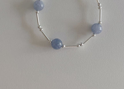 Sterling Beaded Bracelet Silver Gemstone