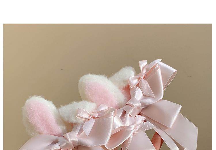 Clip Ear Hair Bow Set Rabbit /