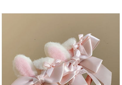 Clip Ear Hair Bow Set Rabbit /