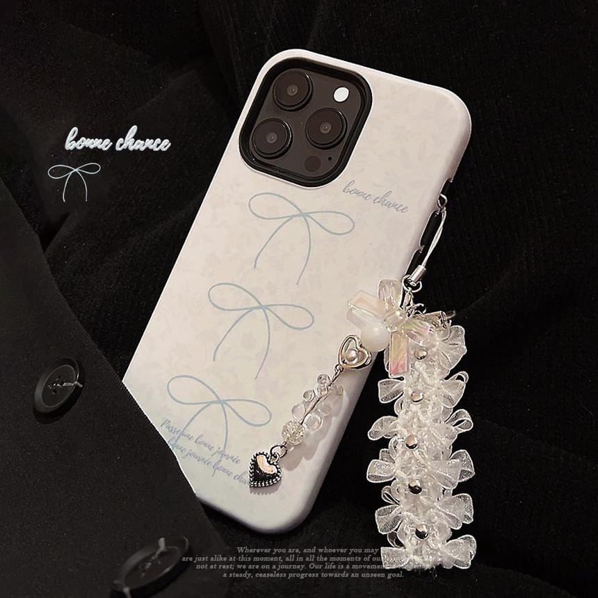 Lace Case Phone Charm Set Bow /