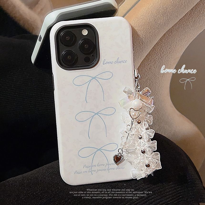 Lace Case Phone Charm Set Bow /