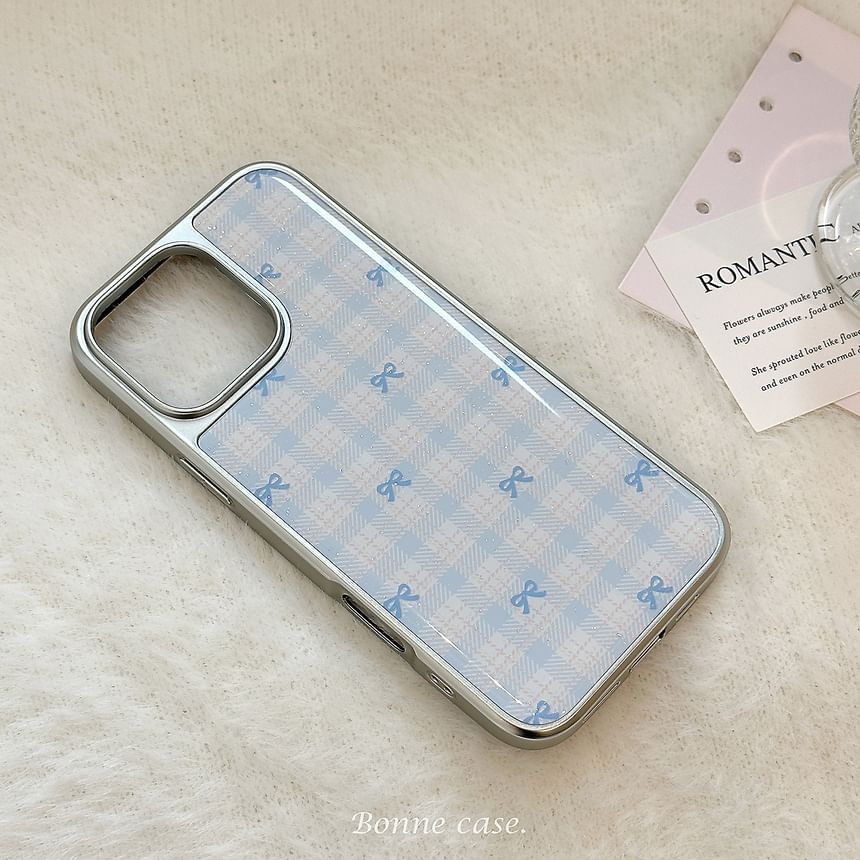 Bow Case Phone Plaid